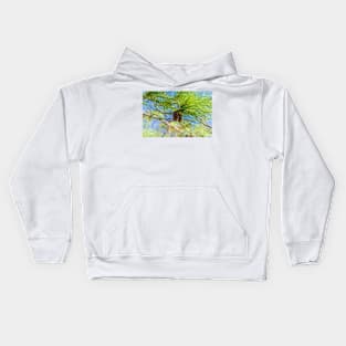 Pine cones on a tree Kids Hoodie